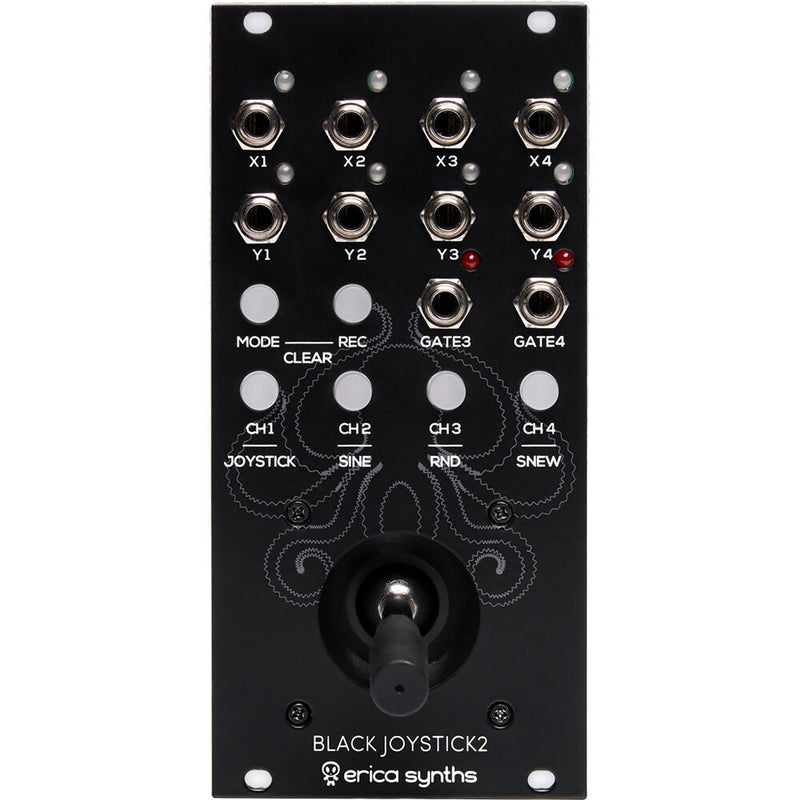 Erica Synths Black Joystick2 4-Channel Multifunctional CV and Sound Source Eurorack Module (12 HP)