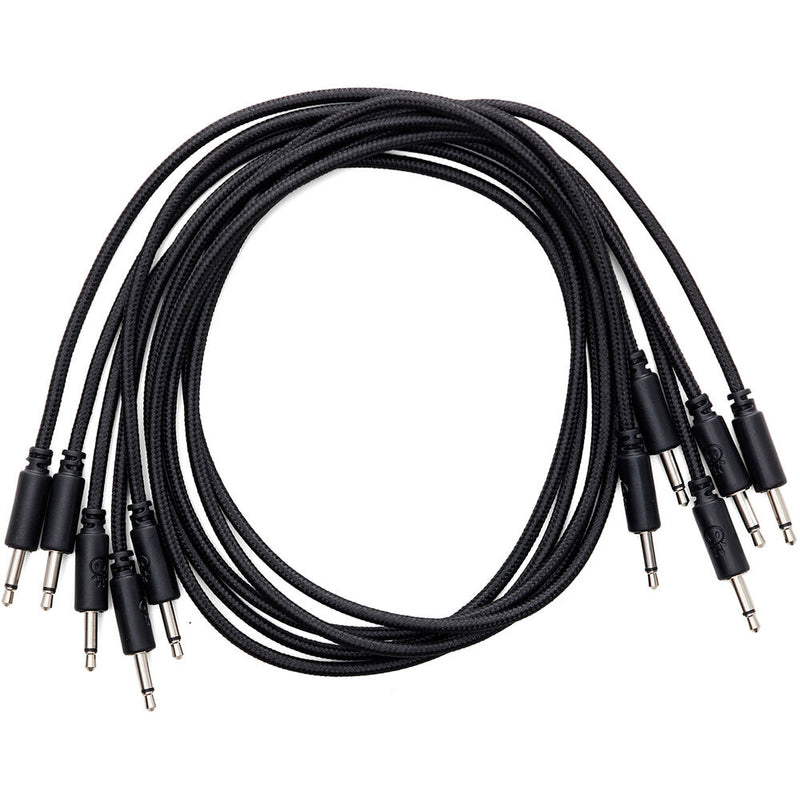 Erica Synths Braided Eurorack Patch Cables (Black, 5-Pack, 23.6")