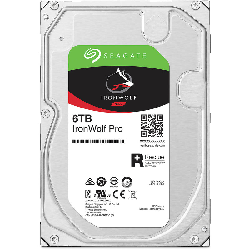 Seagate 6TB IronWolf Pro 7200 rpm SATA III 3.5" Internal NAS HDD (CMR)