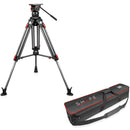 SHAPE Pro Video Carbon Fiber Tripod + Mid-Level Spreader + Fluid Head (45 lb Load)