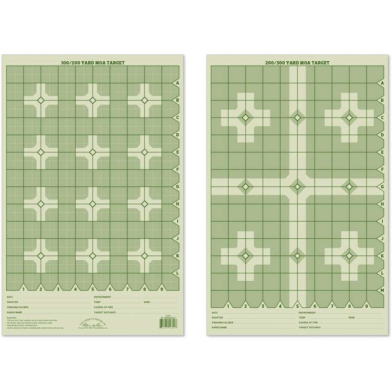 Rite in the Rain Precision Distance Shooting Target (Cross-Style, 25-Pack)