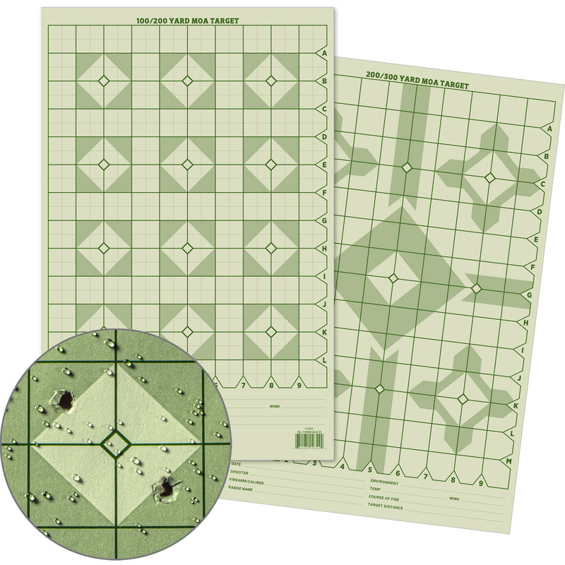 Rite in the Rain Precision Distance Shooting Target (Diamond-Style, 25-Pack)