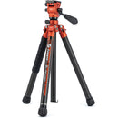 Fotopro X-Aircross 3 Lite Video Carbon Fiber Tripod (Flame Orange)