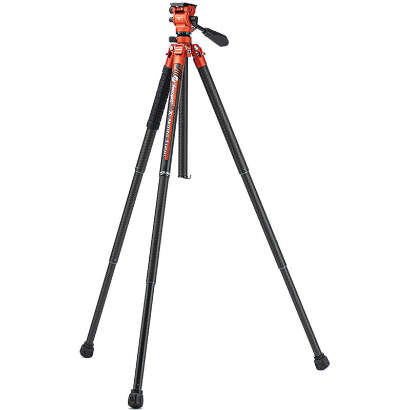 Fotopro X-Aircross 3 Lite Video Carbon Fiber Tripod (Flame Orange)