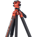 Fotopro X-Aircross 3 Lite Video Carbon Fiber Tripod (Flame Orange)