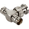 Pearstone 75-Ohm BNC Male to Two BNC Female T-Adapter