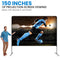 KHOMO GEAR Projector Screen and Stand with Height Adjustment (150")