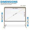 KHOMO GEAR Projector Screen and Stand with Height Adjustment (150")