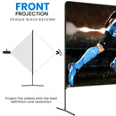 KHOMO GEAR Projector Screen and Stand with Height Adjustment (180")