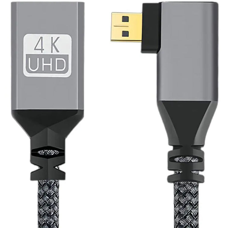 DigitalFoto Solution Limited Right-Angle Standard Micro-HDMI to HDMI Extension Cable (7.9")