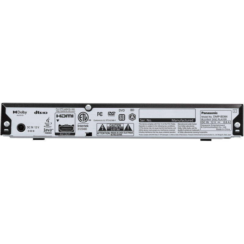 Panasonic DMP-BD84P-K Full HD Blu-ray Disc Player