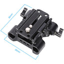 Niceyrig Arca-Type Quick Release Baseplate with 15mm Dual Rod Clamp