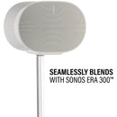 SANUS Height-Adjustable Floor Stand for Sonos Era 300 Speakers (White, Single)