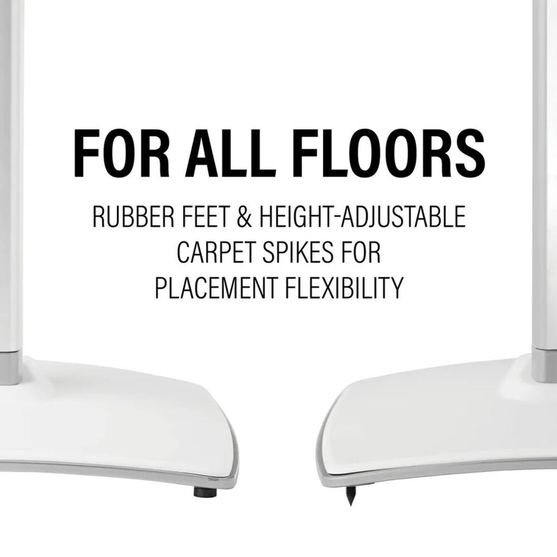 SANUS Height-Adjustable Floor Stand for Sonos Era 300 Speakers (White, Single)