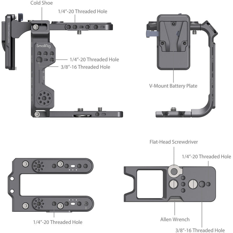 SmallRig Cage Kit for Sony FX6 (V-Mount)