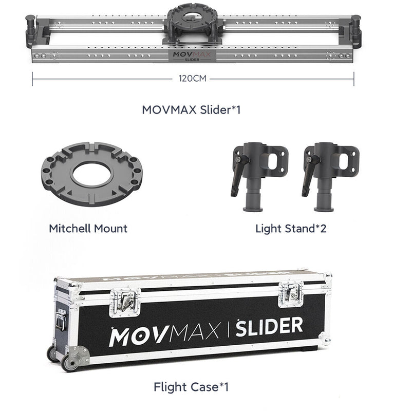 MOVMAX Camera Slider System with Mitchell Mount (47.2")