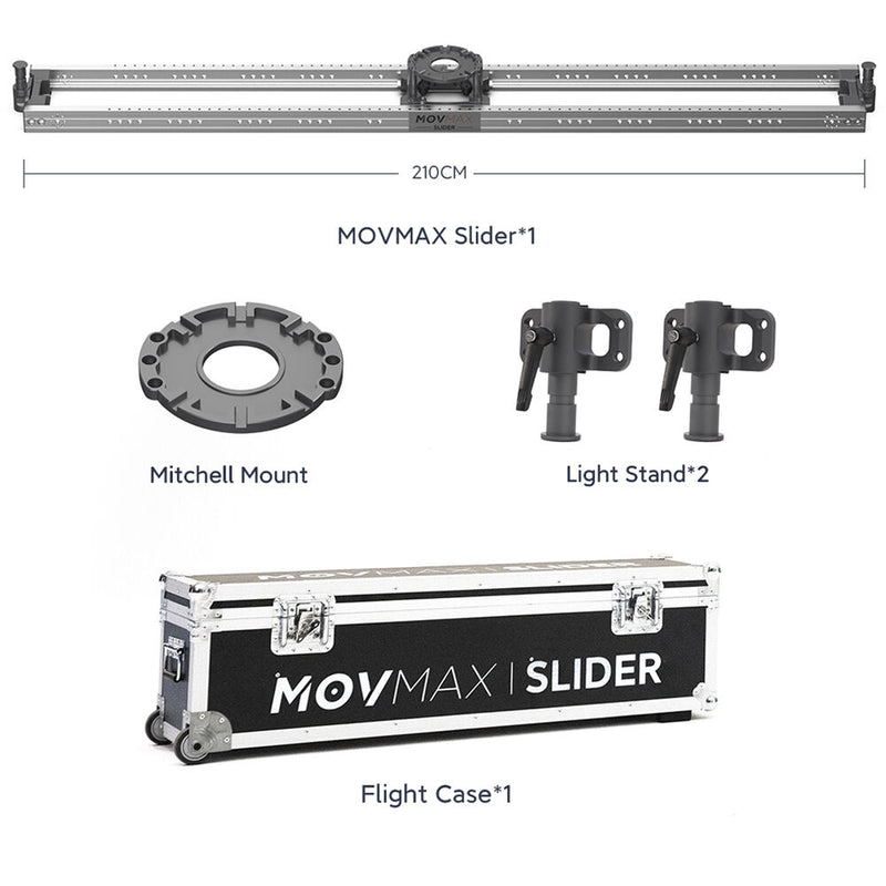 MOVMAX Camera Slider System with Mitchell Mount (70.8")