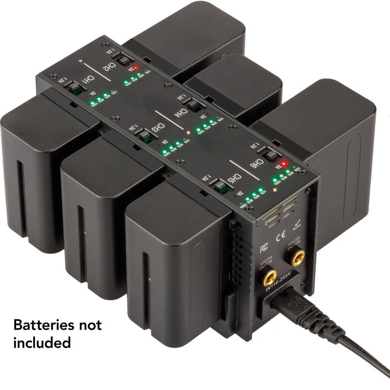 Watson Pro L-Train 6-Bay NP-F Battery Charger