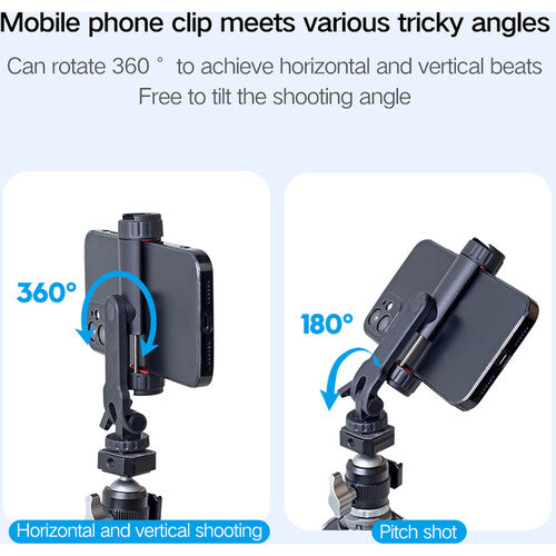 CimaPro CP-10 Tripod & Camera Phone Mount with Dual Cold Shoes