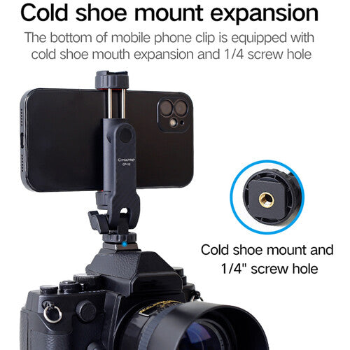 CimaPro CP-10 Tripod & Camera Phone Mount with Dual Cold Shoes