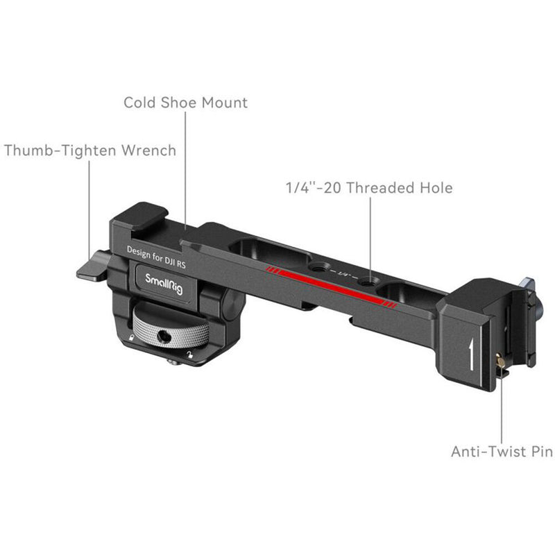 SmallRig Monitor Mount with NATO Clamp for DJI RS 2, RSC 2, RS 3, RS 3 Pro & RS 3 Mini