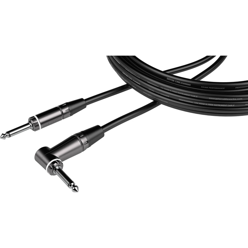 Gator Composer Series 1/4" Straight to 1/4" Right Angle Instrument Cable (20')