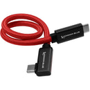 Kondor Blue Right-Angle USB-C 3.1 Gen 2 Cable (12", Cardinal Red)