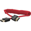 Kondor Blue Coiled High-Speed HDMI 2.0 Braided Cable (12 to 24", Cardinal Red)