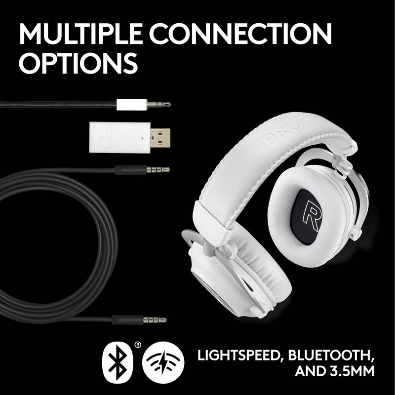 Logitech G Pro X 2 LIGHTSPEED Wireless Gaming Headset (White)