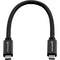 Kondor Blue USB-C 3.1 Gen 2 Cable (8.5", Raven Black)