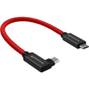 Kondor Blue Right-Angle USB-C 3.1 Gen 2 Cable (8.5", Cardinal Red)