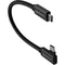 Kondor Blue Right-Angle USB-C 3.1 Gen 2 Cable (8.5", Raven Black)