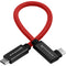 Kondor Blue Right-Angle USB-C 3.1 Gen 2 Cable (8.5", Cardinal Red)