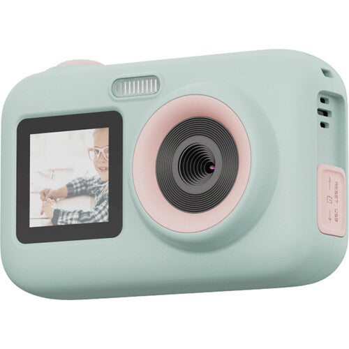 SJCAM FunCam+ Dual-Screen Action Camera for Kids (Green)