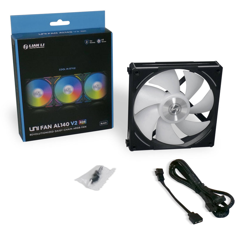 Lian Li UNI FAN AL V2 140mm ARGB Case Fan (Black)