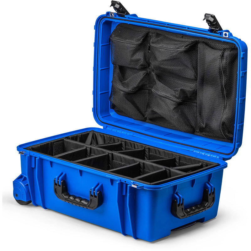 Seahorse 920 Wheeled Case with Divider Kit and Lid Organizer (Blue)