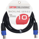 Gator Backline Series Twist Lock to Twist Lock Connector Speaker Cable (10')