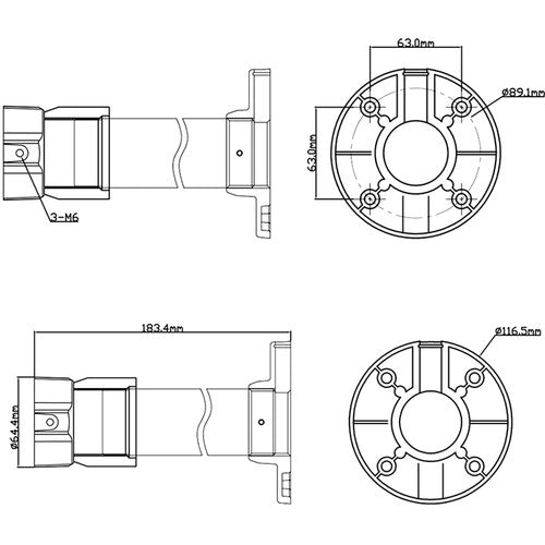 Speco Technologies CLTP1 PTZ Ceiling Mount for O2P20X PTZ IP Camera