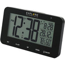 Explore Scientific Large Display Radio Controlled Alarm Clock (Black)