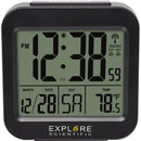 Explore Scientific Travel Alarm with Radio-Controlled Clock and Indoor Temperature Display