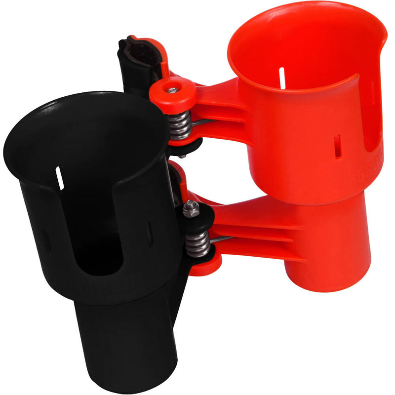 RoboCup Clamp-On Dual-Cup & Drink Holder (Red & Black)