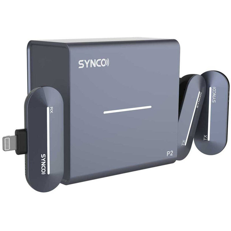 Synco WAir-P2SL 2-Person Wireless Microphone System with Lightning Connector for iOS Devices (2.4 GHz, Stone Blue)