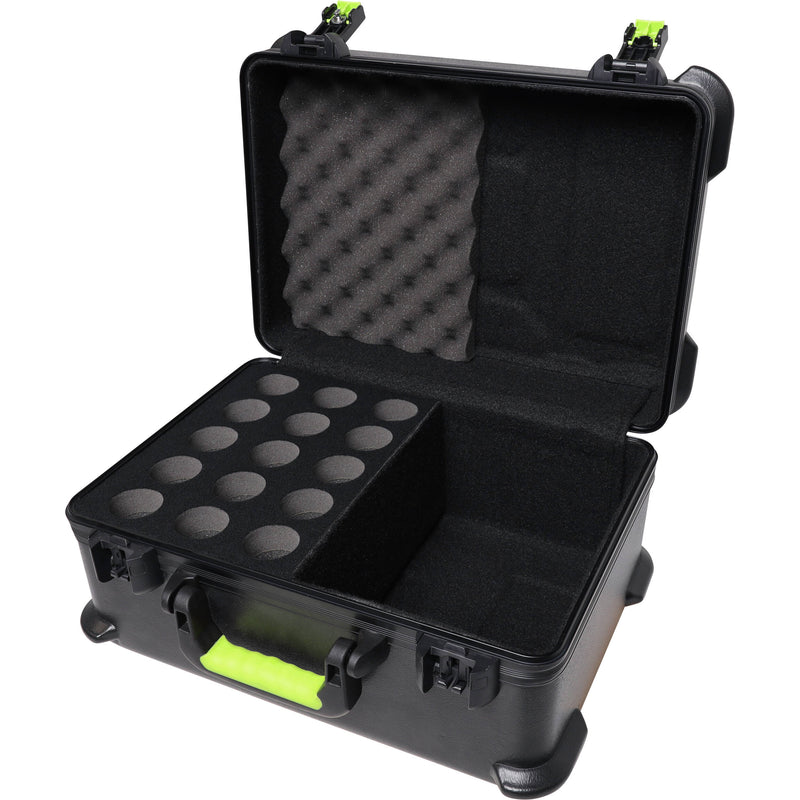 Shure by Gator SH-MICCASE15 Molded Case with Drops for 15 Wired Microphones and TSA-Approved Latches