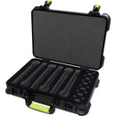 Shure by Gator SH-MICCASEW06 Molded Case with Drops for 6 Wireless Microphones and TSA-Approved Latches