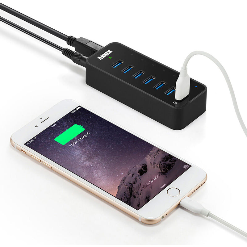 ANKER 7-Port USB-A 3.0 Hub with Charging