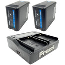 Frezzi FS-2L FBP-U100 Sony-Type 2-Battery Kit with Dual Charger & Pocket LED Light