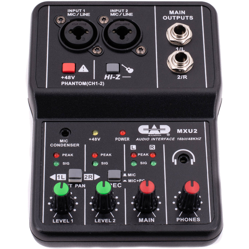 CAD MXU2 2-Channel Analog Mixer with USB