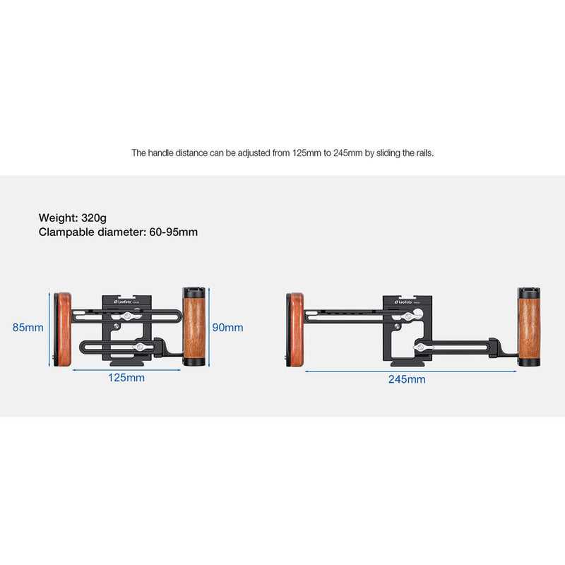 Leofoto PH-01 Mobile Video Kit with Wood Handles