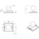 RAM MOUNTS RAM Ball Adapter with AMPS Plate (B-Size)