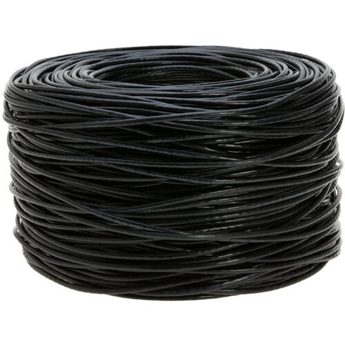 SatMaximum Cat 6 FTP Direct-Burial Outdoor Bulk Ethernet Cable (500', Black)